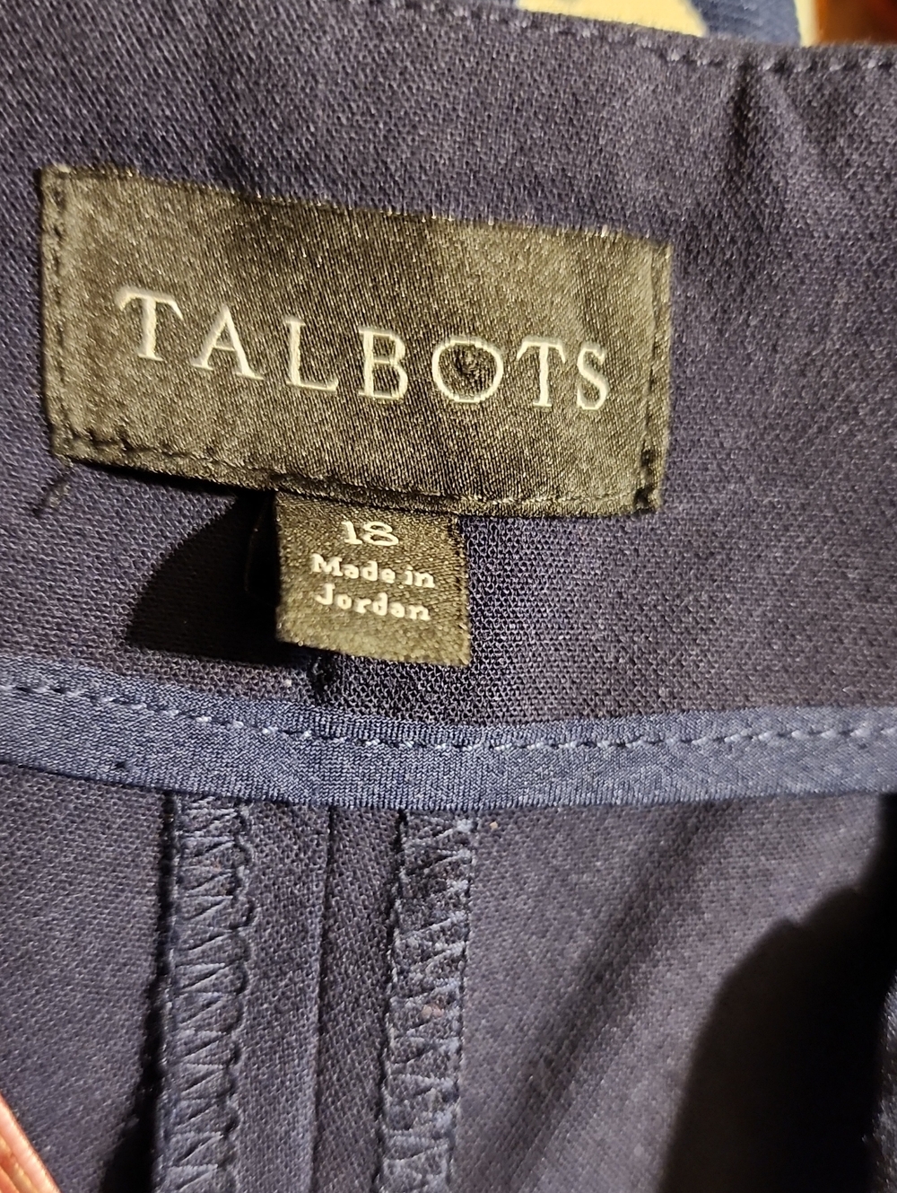 Talbots Womens Slacks Trousers Dark Navy Dress Pants Sz 18 - Picture 4 of 14
